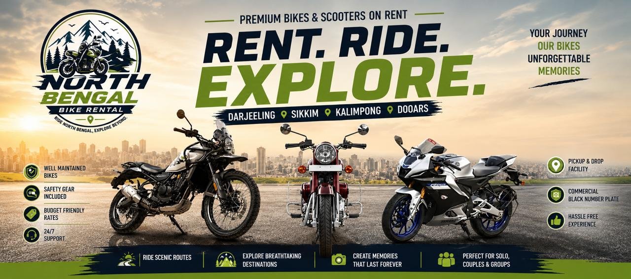 North Bengal Bike Rental Banner